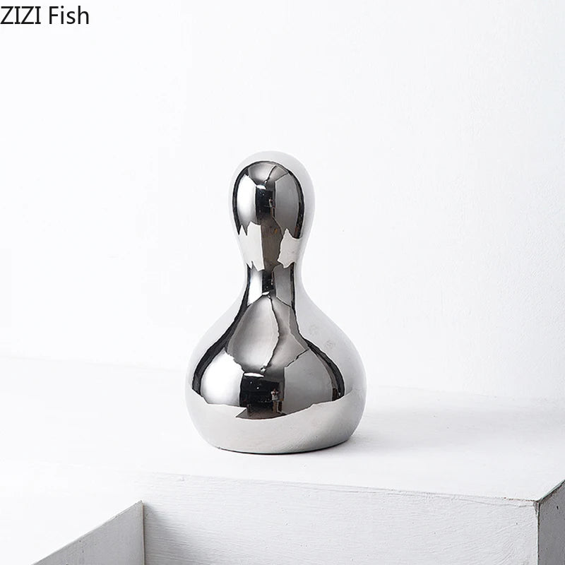 פסל קרמי כסוף