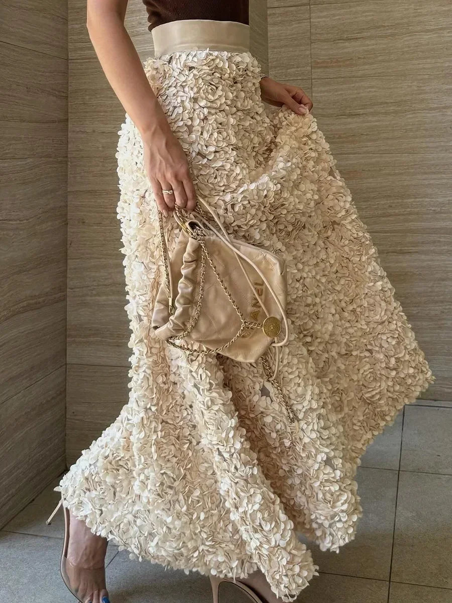 חצאית יוקרתית וייחודית עם מותן גבוהה - רוזלין