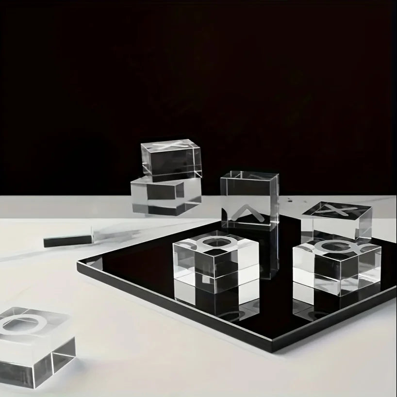 קישוט לוח איקס-עיגול מרובע מקריסטל