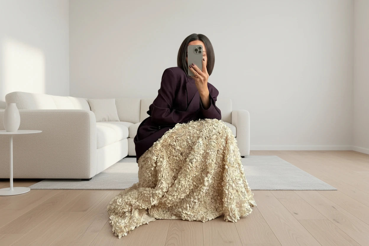 חצאית יוקרתית וייחודית עם מותן גבוהה - רוזלין