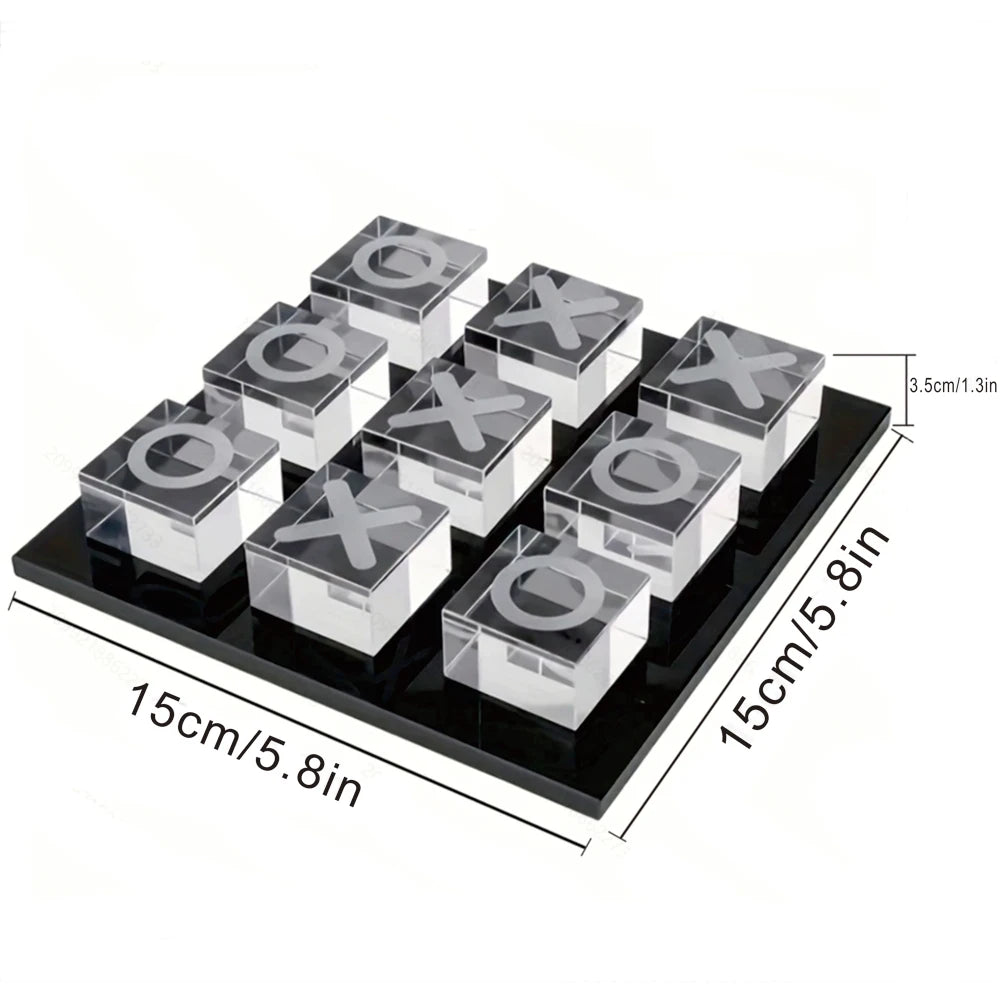 קישוט לוח איקס-עיגול מרובע מקריסטל