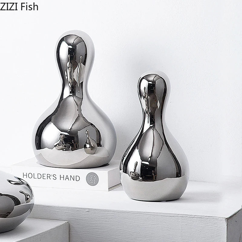 פסל קרמי כסוף