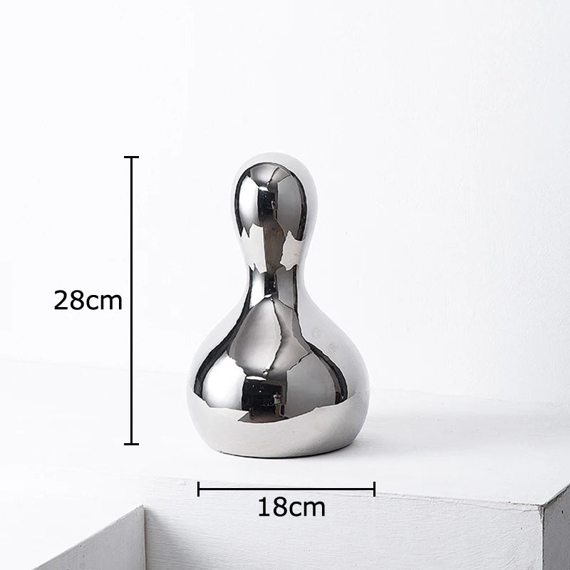 פסל קרמי כסוף