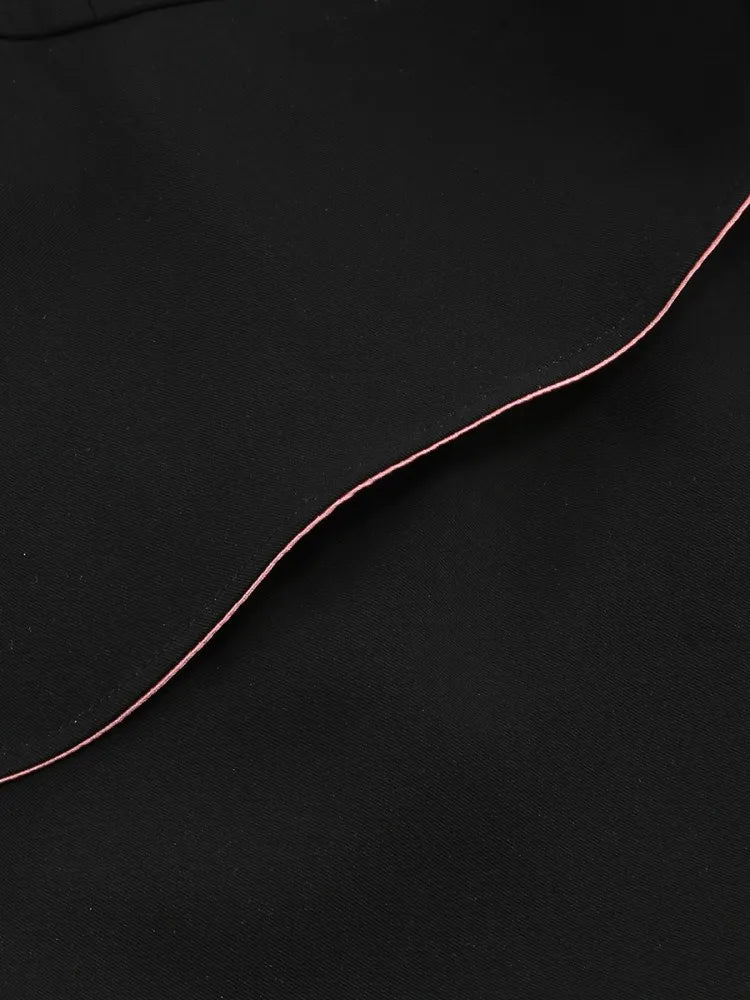 שמלת מיני שחורה סטרפלס - לונה