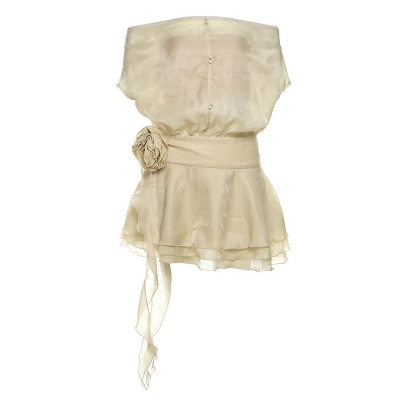 שמלת קוקטייל בבע שמנת